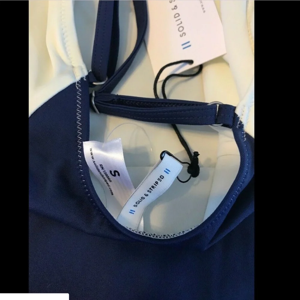 NWT $158 SOLID & STRIPED Diana Colorblock One-Piece Swimsuit [SZ Small‎ ]